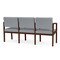 Lesro Lenox 3 Seat Tandem Seating W/ Arms, 65 in W 26 in L 31.5 in H LW3103 - alternate 2